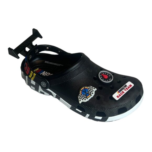 Crocs Nascar Classic Clog New With Charms Racing Jibbitz Size M 9 / W 11 NWT - Picture 1 of 8